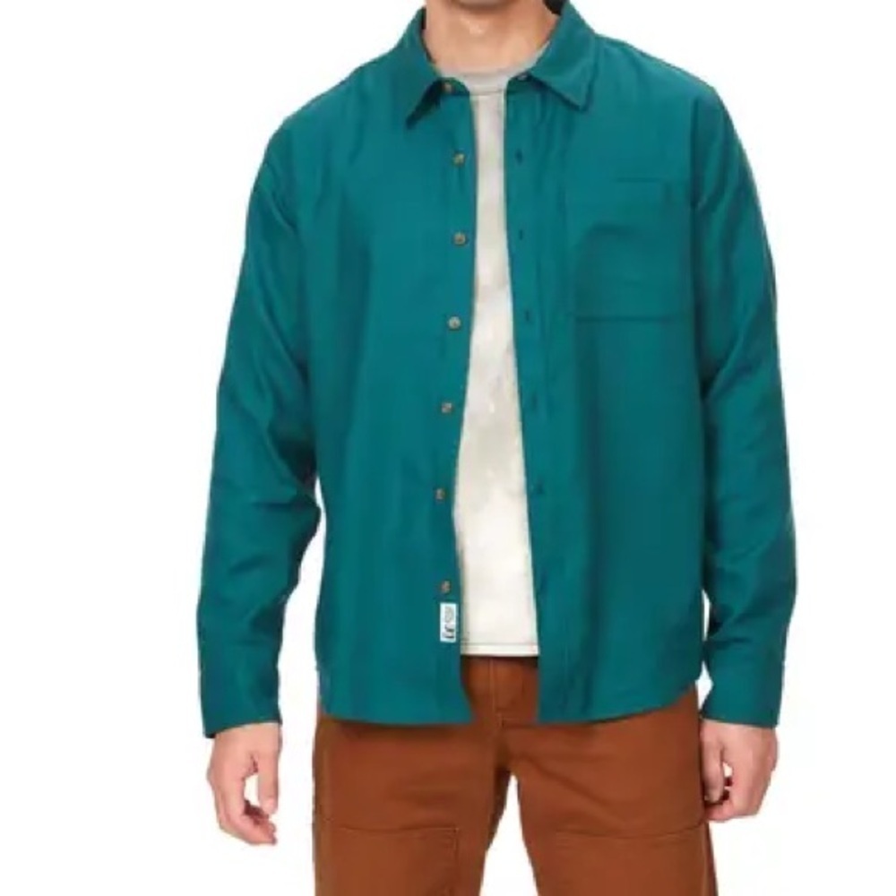 NWT Marmot Fairfax Lightweight Flannel Shirt Men's Large in Dark Jungle
